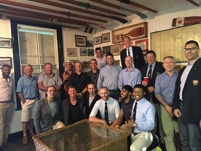 Boat Club rowers get together for an alumni day in 2018